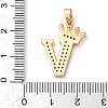 Rack Plating Brass Micro Pave Cubic Zirconia Pendants KK-D535-01V-RS-3