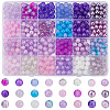 DIY Round Imitation Acrylic Pearl and Glass Beads Jewelry Making Finding Kits DIY-SP0002-78F-1