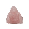 Natural Rose Quartz Carved Maitreya Buddha Statue Home Decoration G-PW0007-048B-02-1