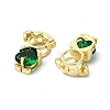Rack Plating Brass Micro Pave Clear Cubic Zirconia Pendants KK-R157-11B-G-2
