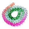 Transparent Painted Glass Beads Strands X1-DGLA-A034-T6mm-A03-5