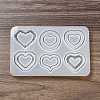 Heart DIY Silicone Quicksand Molds DIY-G079-07A-2