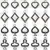 72Pcs 4 Styles Tibetan Style Alloy Pendants FIND-SC0019-40AS-1