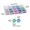 15 Strands 15 Colors Transparent Glass Beads Strands EGLA-FS0001-46-4