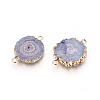 Natural Dyed Quartz Links connectors G-P399-A-3