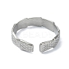 304 Stainless Steel Cuff Rings for Women RJEW-M019-15P-3