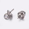 304 Stainless Steel Cup Pearl Peg Bails Pin Pendants STAS-K146-001-6mm-1