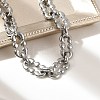 304 Stainless Steel Oval Link Chains Bracelets for Men & Women BJEW-D042-48P-2