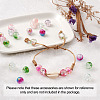 Transparent Spray Painted Crackle Glass Beads Strands GLAA-TA0003-09-12