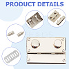 Zinc Alloy Twist Bag Lock Purse Catch Clasps PURS-WH20003-001P-5