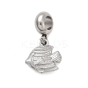 304 Stainless Steel Sea Animal European Dangle Charms STAS-D153-04B-P-1
