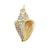 Brass With Cubic Zirconia Pendants KK-Q006-07G-1