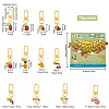 12Pcs 12 Style Alloy Enamel Fruit Pendant Decorations HJEW-PH01615-2