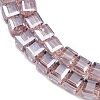 Electroplate Transparent Glass Beads Strands EGLA-B011-07A-PL02-3