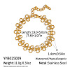 European Style 304 Stainless Steel Four-Leaf Clover Link Chain Bracelets for Women LS-IC5351-2-2