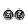 Platinum Plated Alloy Charms ENAM-S118-02S-P-1