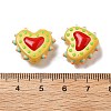 Baking Paint Glass Bumpy Beads Heart X-LAMP-V001-07H-4