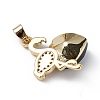 Real 18K Gold Plated Rack Plating Brass Micro Pave Clear Cubic Zirconia Pendants KK-C015-33G-04-3