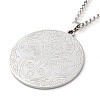 Non-Tarnish 304 Stainlessa Steel Curb Chain Pendant Necklaces LS-NJEW-H034-05P-1
