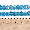 Electroplate Transparent Glass Beads Strands EGLA-B011-08A-AB07-4
