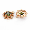Rack Plating Brass Micro Pave Clear Cubic Zirconia Pendants KK-T060-61C-RS-3