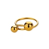 304 Stainless Steel Adjustable Cuff Rings for Women RJEW-B131-03A-2