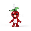 Handmade Lampwork Cartoon Radish Pendants LAMP-T025-10C-1