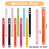 30Pcs 10 Colors Imitation Leather Simple Plain Cord Bracelets Set BJEW-DC0001-05-2