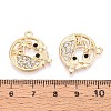 Alloy and Rhinestone Pendants PALLOY-T092-18B-G-3