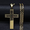 304 Stainless Steel Cross Pendant Necklaces YH0814-1-1