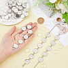 8Pcs Round 304 Stainless Steel Cabochon Setting Bracelets BJEW-AB00019-3