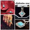 120Pcs 12 Styles Synthetic Turquoise Cabochons TURQ-AR0001-47-7