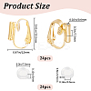 24Pcs Brass Clip-on Earring Converters Findings KK-SP0001-16G-2