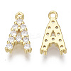 Brass Micro Pave Cubic Zirconia Charms KK-T060-05-A-G-NF-2