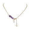 Natural Amethyst Chip Beads Necklaces NJEW-JN04943-1