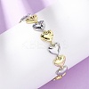 Brass Link Chain Bracelets for Women BJEW-G762-02GP-1