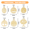 48Pcs 6 Style Alloy Pendants FIND-HY0002-82-2