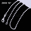 Brass Ball Chain Necklaces NJEW-BB10834-16-1