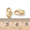 Oval Brass Micro Pave Cubic Zirconia Lobster Claw Clasps KK-Z136-22G-03-3
