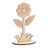 DIY Unfinished Wood Flowers Cutout WOOD-P017-06-1