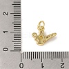 Brass Micro Pave Clear Cubic Zirconia Pendants KK-R162-016B-G-3