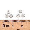 Rack Plating Brass Crystal Rhinestone Rondelle Space Beads RB-D303-S-2