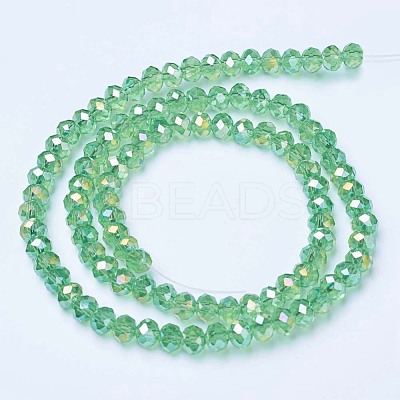 Electroplate Glass Beads Strands EGLA-A034-T10mm-B11-1