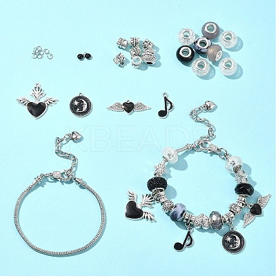 DIY Alloy & Brass European Style Bracelet Making Kits DIY-FS0007-23-1