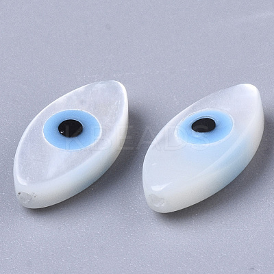 Natural White Shell Mother of Pearl Shell Beads SSHEL-N034-56A-01-1