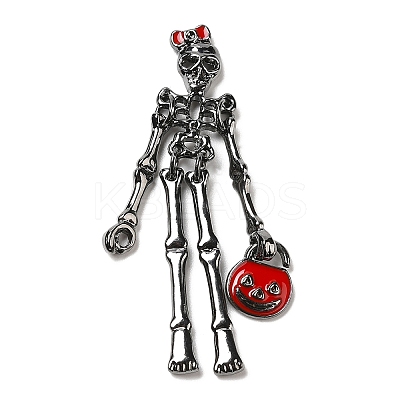 Halloween Alloy Enamel Big Pendant Rhinestone Settings ENAM-G217-01-1