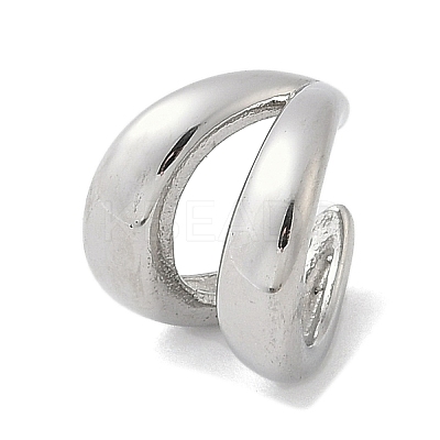 304 Stainless Steel Two-layer C-Shaped Cuff Earrings EJEW-M073-10PG-02-1