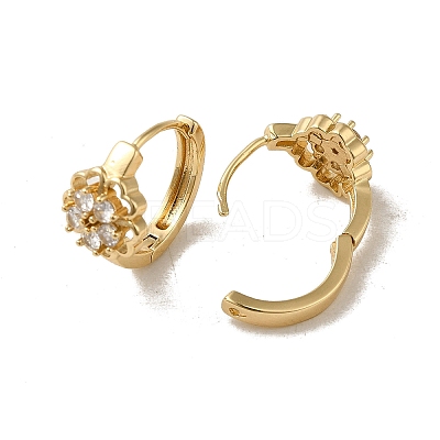 KC Gold Plated Brass Micro Pave Cubic Zirconia Hoop Earring EJEW-L271-11KCG-04-1