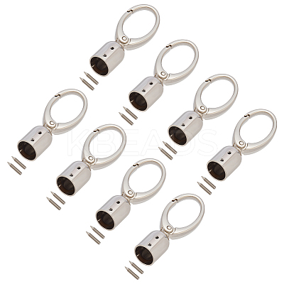 8Pcs Zinc Alloy Cord Ends FIND-AR0006-64S-1