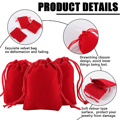 Rectangle Velvet Drawstring Pouches TP-BBC0001-06B-1